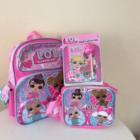 ๐ฅHP ๐ฅ 3 PIECE - LOL SURPRISE SCHOOL BACKPACK LUNCHBOX - Picture 2 of 6